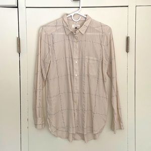 Loft button down cotton blouse